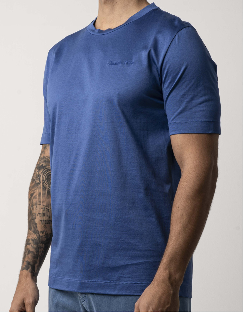 Castello d'Oro Blue T-shirt 100% Cotton Regular Fit image